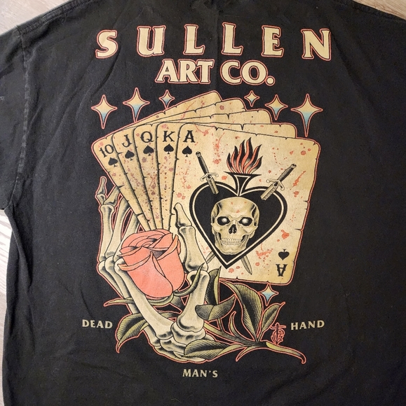 Sullen Art Co. Dead Man’s Hand T-shirt - Picture 4 of 4